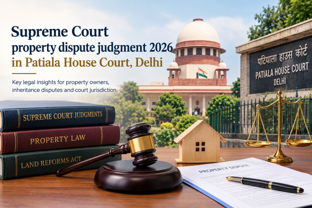 Supreme Court property dispute judgment 2026 in Patiala House Court, Delhi: Key Legal Principles for Property Owners