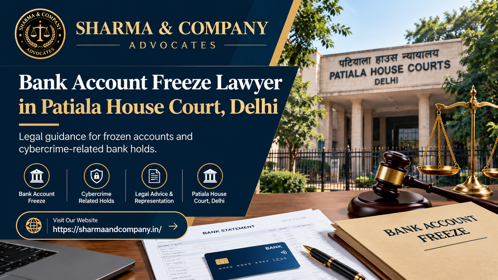 Bank Account Freeze Lawyer in Patiala House Court, Delhi: Legal Remedies for Frozen Bank Accounts